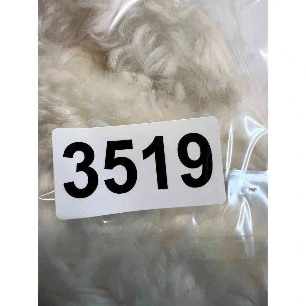 Russ Berrie Muffin Jr White Plush Puppy Dog Bean Bag Stuffed Animal 4239 6in